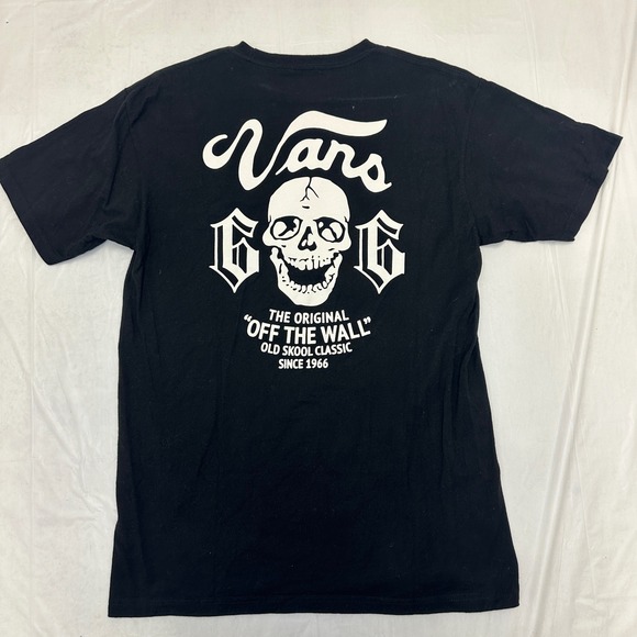 Vans Other - Vans Skull T-Shirt Old Skool Short Sleeve Med Black‎ Tee
